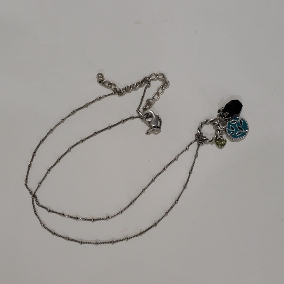 🌿 Silver Chic Charm Pendant Necklace – Tree of Life & Gemstone Accents - 34" 🌿 - Picture 6 of 9